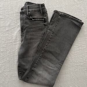 Mother Denim | Hustler ankle gray black "Barely There" wash | size 25